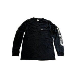 Noah Pocket Long Sleeve T-Shirt in Black Zebra